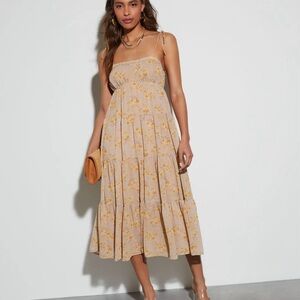 Vici Collection Payton Floral Tiered Midi Dress